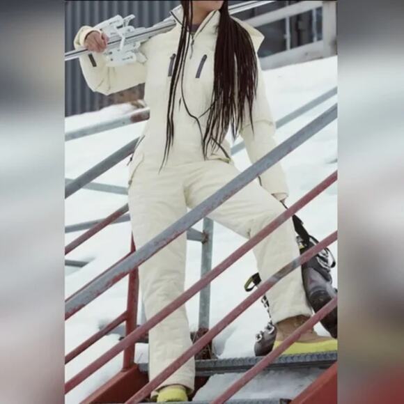 New! Free People Movement All Prepped Ski Suit in sofe sun, size S - Picture 2 of 16